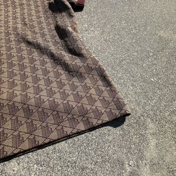 Lacoste Live Monogram Jacquard Polo Shirt Mens 3XL Unisex Classic Fit Brown - Picture 8 of 8